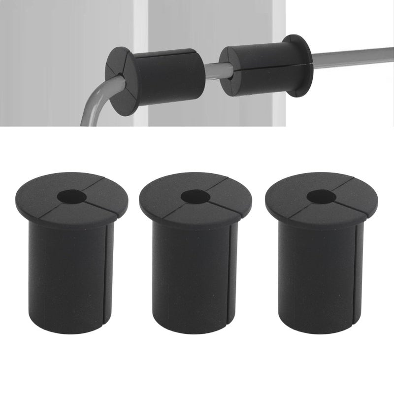 Depisuta Cable Routing Kit, Cable Grommets for Ethernet Cable, Network Through Bushings Wall Grommets Cable Mounting Accessories, Reusable Cable Ties (Black) - Image 5